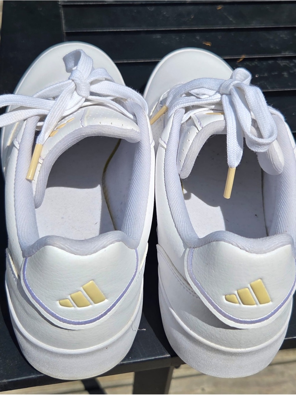 Adidas white golf sneakers